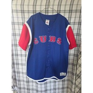 Vintage True Fan Chicago Cubs MLB Baseball Jersey Button Up Mens L/G